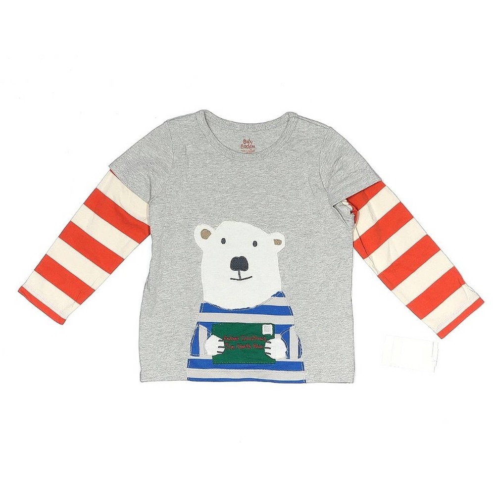 NWT Baby Boden Polar Bear Long Sleeve T-Shirt 18-24 mo